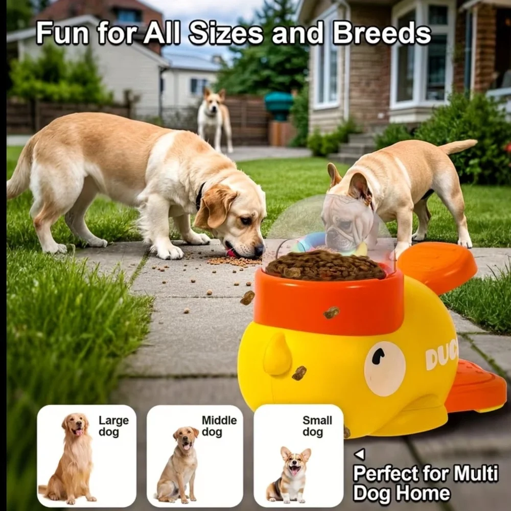 Fish-Shaped Dog Food Dispenser & Toy - For All Sizes